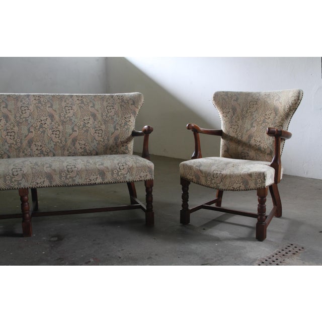 Vintage Danish Art Deco Armchairs in Oak, 1940s, Set of 2 For Sale - Image 18 of 18