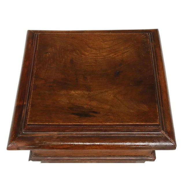 Late 1800's Antique Hall Italian Renaissance Revival Walnut Pedestal / Stand For Sale - Image 4 of 5