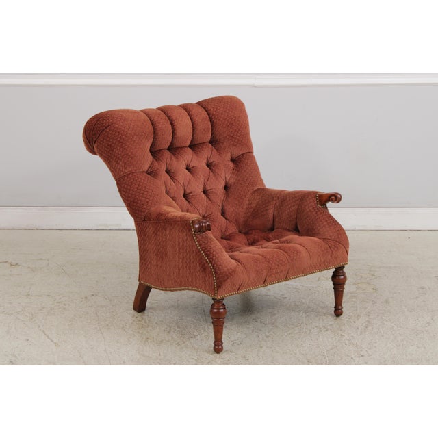 Traditional Stickley Leopold Upholstered Chair & Ottoman For Sale - Image 3 of 18