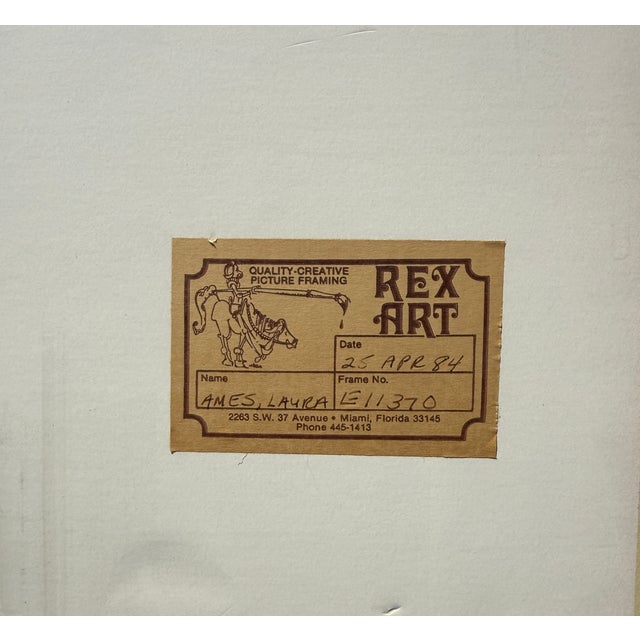 "Floating Leaves" Collograph by Laura Ames 1984 For Sale - Image 13 of 13