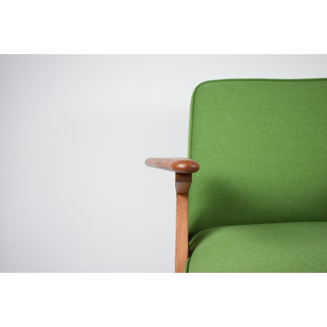 Bunny Armchair in Green Fabric, 1960s For Sale - Image 6 of 18