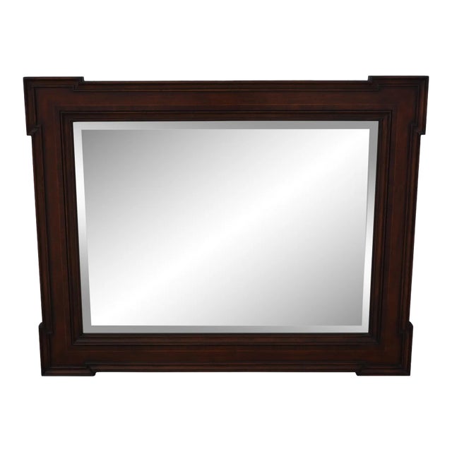Thomasville Inlaid Mahogany Beveled Glass Dresser Mirror For Sale