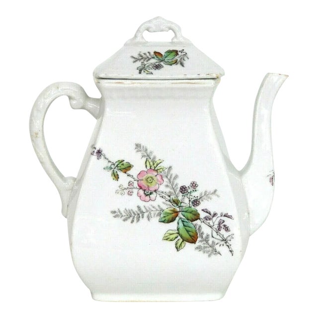 Bridgwood Son England Porcelaine Opaque Coffee Tea Pot For Sale