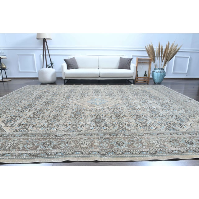 Vintage Persian Hand-Knotted area rug is a semi-antique vintage area rug. The ' 70s Eastern region of Anatolian's unique...