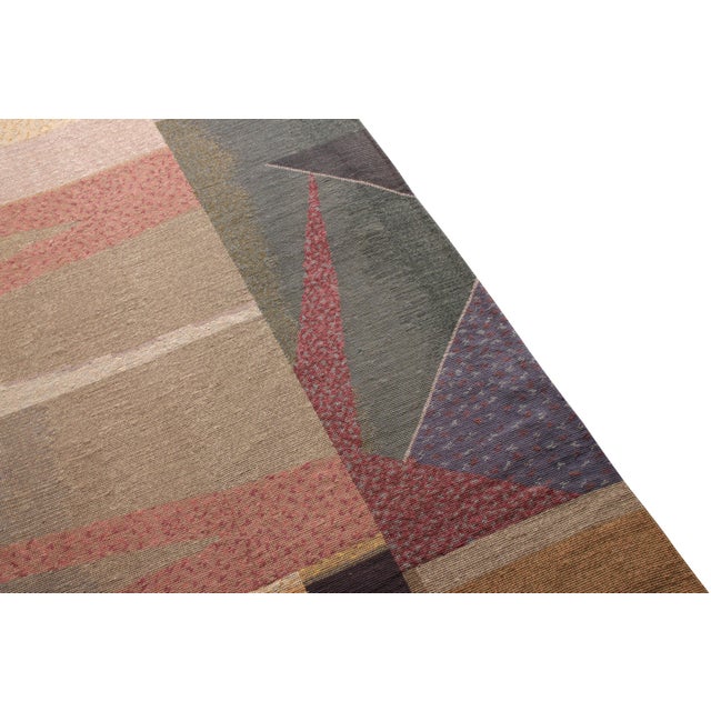 Vintage Van Campen Style Needlepoint in Polychromatic Patterns by Rug & Kilim For Sale In New York - Image 6 of 7