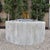 Modern Custom Limestone Texture Fire Pit With Fluted Edges With Fire Pebbles For Sale - Image 3 of 15