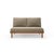 Mid-Century Modern Rishon Teak Outdoor Love Seat - Canvas Taupe For Sale - Image 3 of 5