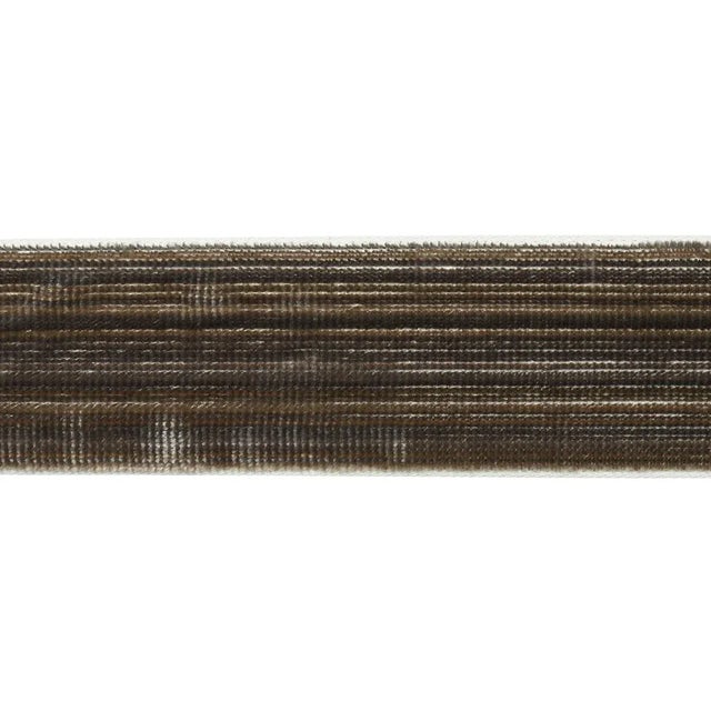 Sample - Schumacher Gaspard Velvet Tape Narrow Trim in Charcoal For Sale