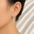 Modern Late 20th Century 18K White Gold Estate Diamond Line Drop Earrings, Pair For Sale - Image 3 of 3