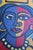Wood Late 20th Century Neo-Expressionist Bright Bold Color Post Modern Cubist Portrait Painting For Sale - Image 7 of 9