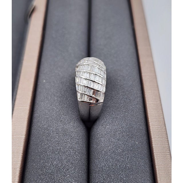 Metal 2.10 Ct Diamond Ring Size 6.75 For Sale - Image 7 of 9
