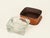 Glass French Leather and Cut Crystal Ashtray attributed to Jacques Adnet, 1960s For Sale - Image 7 of 18