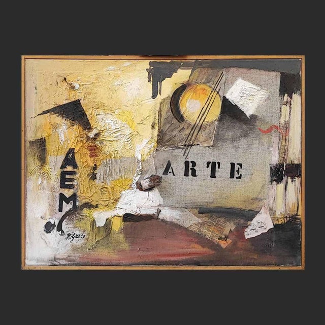 After Roberto Greco, Broken Brush, Mixed Media on Canvas, Framed For Sale - Image 16 of 16