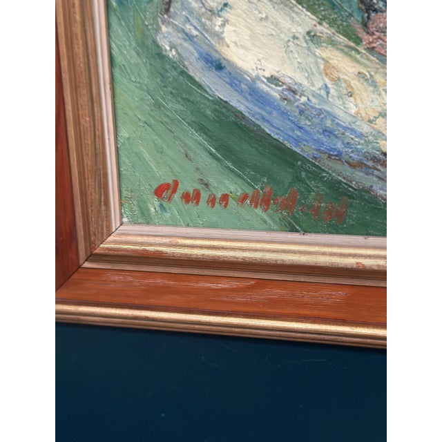 Arnold William Pedersen, Farmhouses, 1960s, Oil on Canvas, Framed For Sale - Image 8 of 18