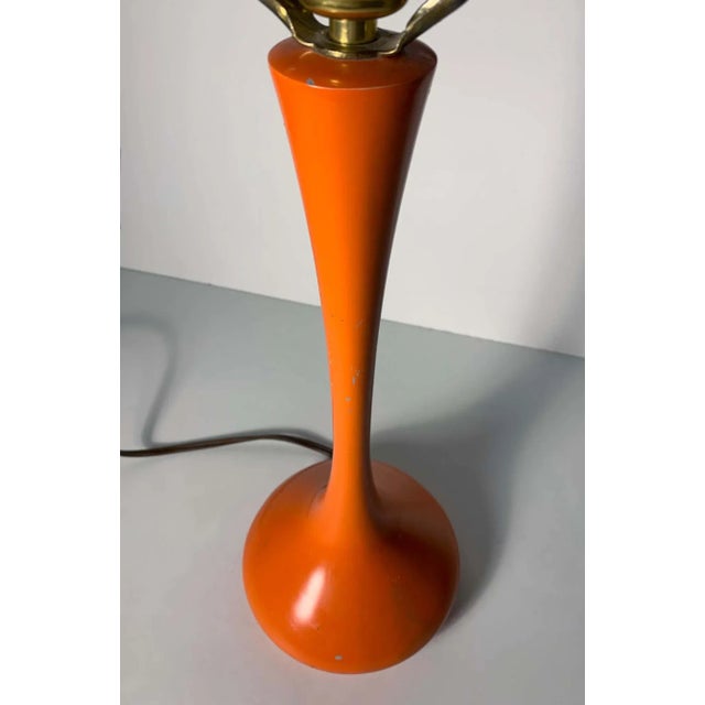 Vintage Tulip Lamp by Laurel in Orange For Sale - Image 4 of 6