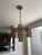 Beautiful Mid century Wood and Brass Chandelier in Perfect working order, no scuffs scratches or broken glass.