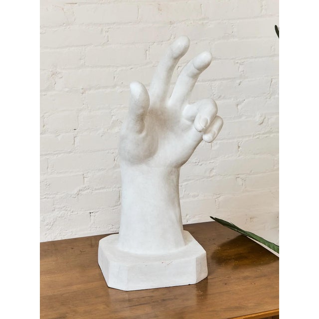 Auguste Rodin Mid 20th Century French White Fiberglass Sculpture of a Hand in the Style of Rodin For Sale - Image 4 of 7