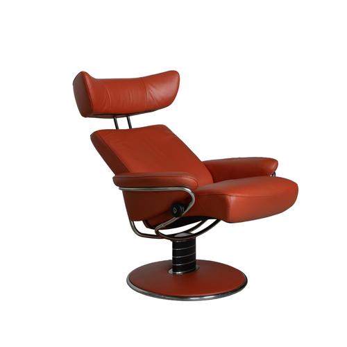 Large Jazz Recliner in Red Brown Leather from Stressless For Sale - Image 5 of 16