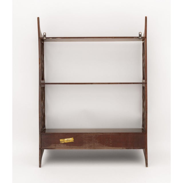Wood Chippendale Style Mahogany Wall-Hanging Shelf For Sale - Image 7 of 8