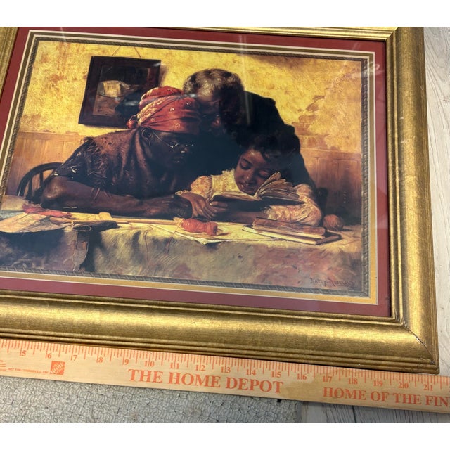 Mid 20th Century Harry Herman Roseland “The Scholar” Framed Reproduction Print in Gold Frame For Sale - Image 9 of 10