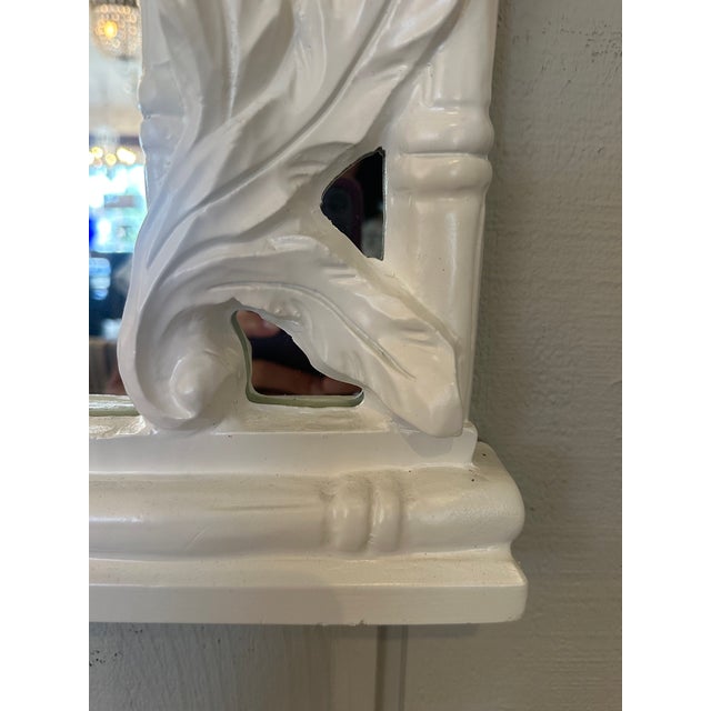 Serge Roche Style White Palm Beach Hollywood Regency Wall Mirrors -a Pair For Sale In Philadelphia - Image 6 of 10