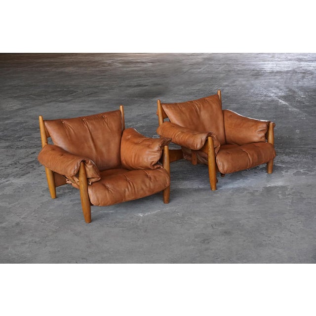 Sheriff Lounge Chairs by Sergio Rodrigues for Isa Bergamo, Italy, 1970s, Set of 2 For Sale - Image 3 of 10
