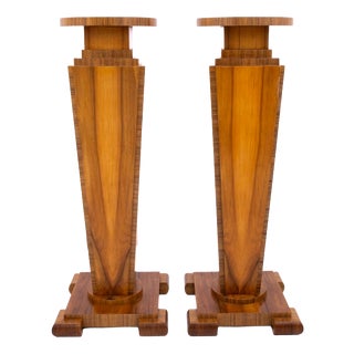 Mid-20th Century Art Deco Pedestals, Poland, 1950s For Sale