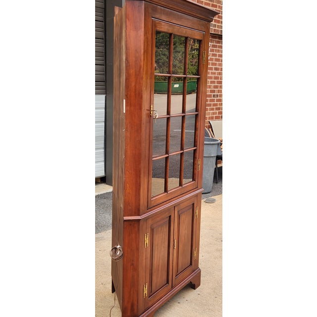 Henkel Harris Wild Cherry Corner Cabinet For Sale In Washington DC - Image 6 of 7