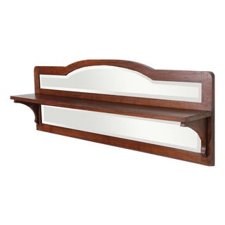 20th Century Wooden Shelf with Mirror For Sale