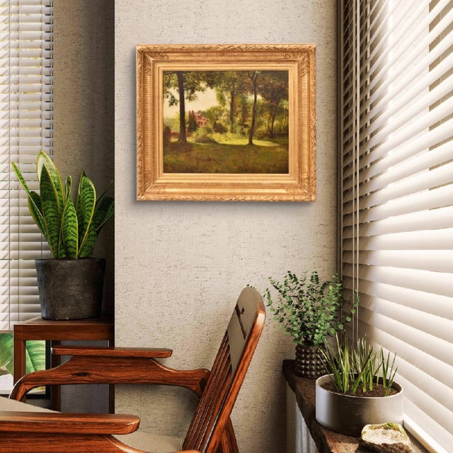 The category of antique paintings, Landscape Paintings, presented here features a suggestive antique landscape painting,...
