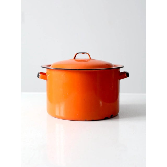Mid-Century Enamelware Pot For Sale - Image 9 of 9