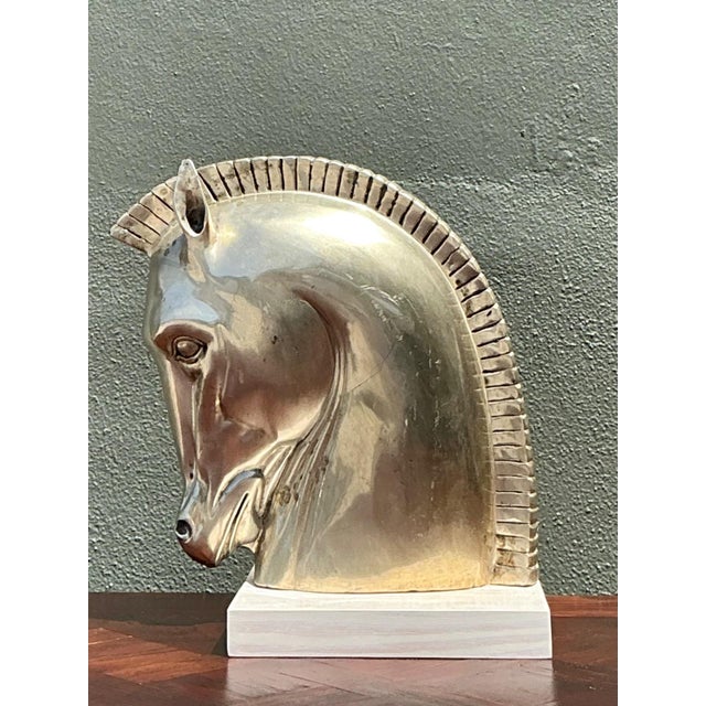 Vintage Horse Head Sculpture For Sale - Image 11 of 17