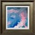 Pink Blue & White Abstract Art in a Bronze Frame by Contemporary British Artist 2025 For Sale