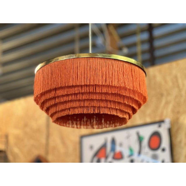 Large Mid-Century Modern Swedish Fringe Pendant Lamp in Brass by Hans-Agne Jakobsson for Hans-Agne Jakobsson Ab Markaryd, 1960s For Sale - Image 11 of 18
