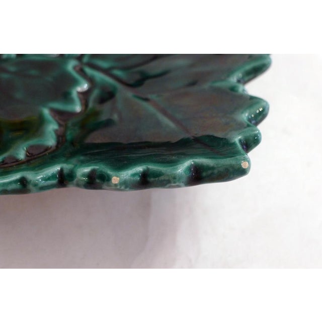Mid-Century Barbotine Fruit Bowl with Leaves and Lemons, 1960s For Sale - Image 10 of 12