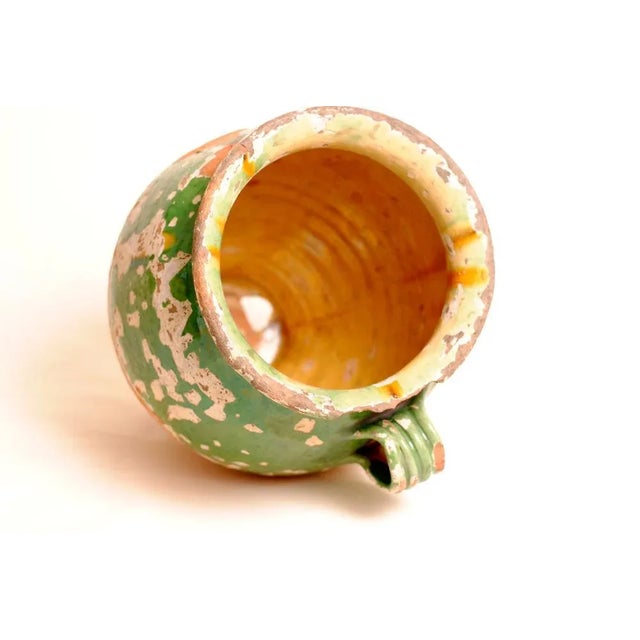 Antique French Green Enamelled Confit Pot, 1890s For Sale - Image 6 of 11