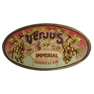 Vintage French Wine Label For Sale