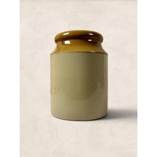 1900 - 1909 Antique English Victorian Salt-Glazed Stoneware Jar For Sale - Image 5 of 6