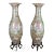 Pair of Antique Chinese Porcelain Canton Famille Rose Palace Urns Vases 53" For Sale