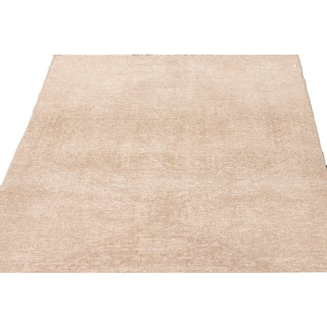 Beige 1960s Vintage Turkish Beige Handmade Tribal Wool Runner For Sale - Image 8 of 9