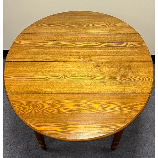 Late 19th Century Antique Late 19th Century Chestnut Drop Leaf Extension Dining Table For Sale - Image 5 of 10