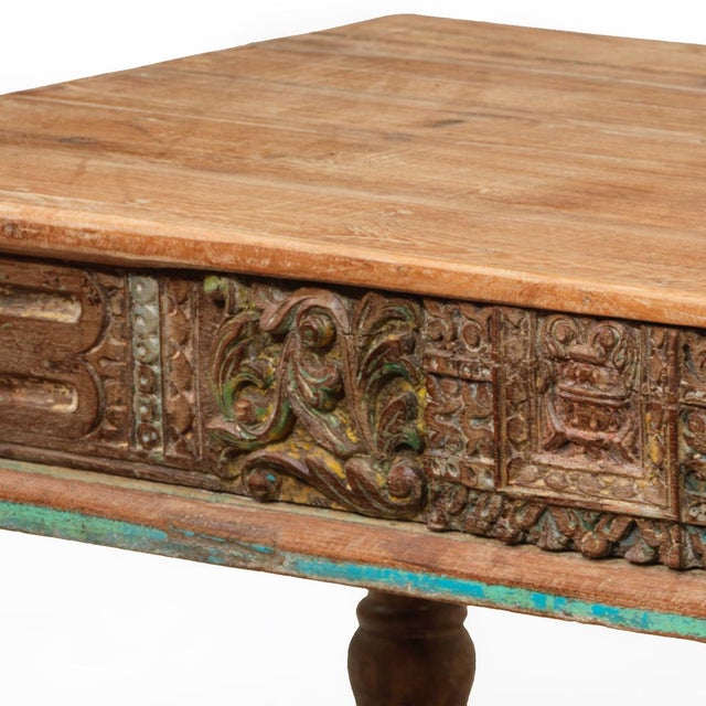 Carved Panel Coffee Table, 1950s For Sale - Image 3 of 8