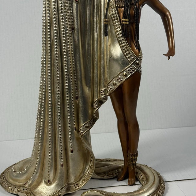 Bronze Erte (1892-1990)the Slave 1988 Artist Proof 19/37 Art Deco Egyptian Revival W/Coa For Sale - Image 8 of 11