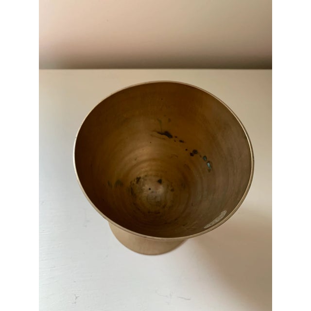 Vintage Brass Chalice For Sale - Image 4 of 9