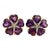 Christina Addison 18kt Yellow Gold Large Sand Dollar Earring With Amethyst and Diamonds For Sale