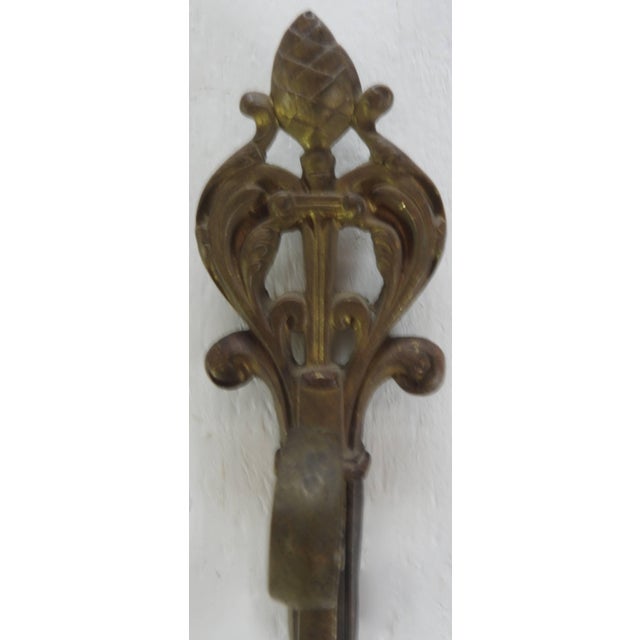 French Bronze Curtain Tie Back Hooks With Faces Chairish
