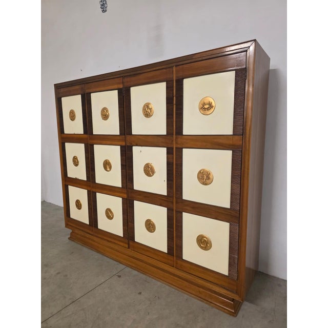 Art Deco Cabinet with Zodiac Signs, 1930s For Sale - Image 4 of 18