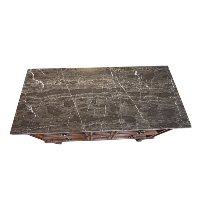 1990s 1990s Ethan Allen Tuscany Marble Top Console For Sale - Image 5 of 7