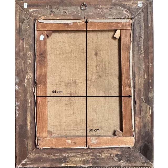 Young Peasant Woman Sitting by the Water's Edge, 1900, Oil on Canvas For Sale - Image 8 of 9