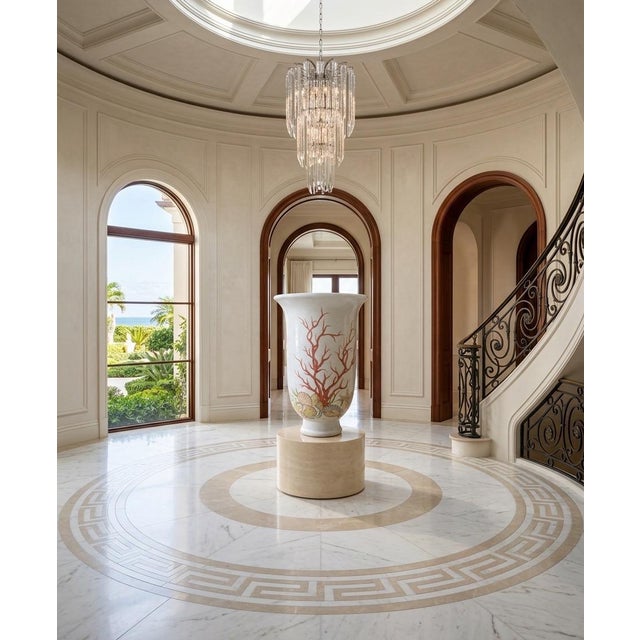 2000 - 2009 Large-Scale Italian Ceramic Coastal Urn For Sale - Image 5 of 12